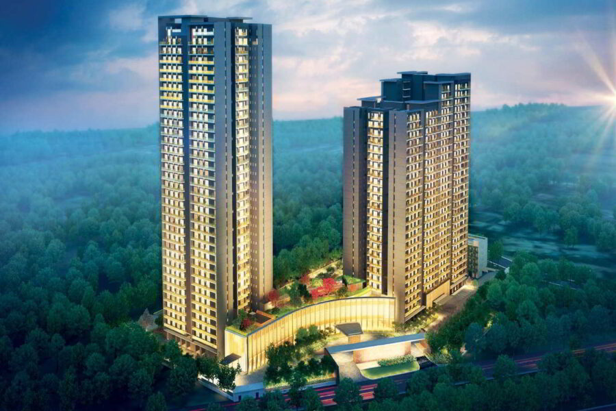 Krisumi Waterside Residences — pine and moon artwork